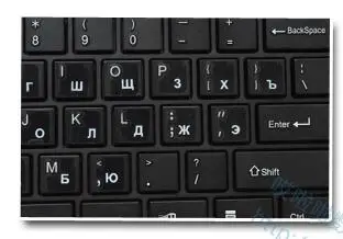 Наклейки на клавиатуру, прозрачные, с русской раскладкой