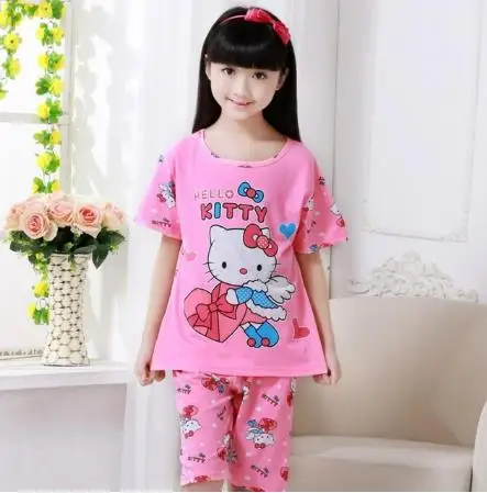 boys and girls fashion Sleepwear children's giftsNew Arrival Children's short-sleeved shorts suit cartoon cute pajamas - Цвет: style 12