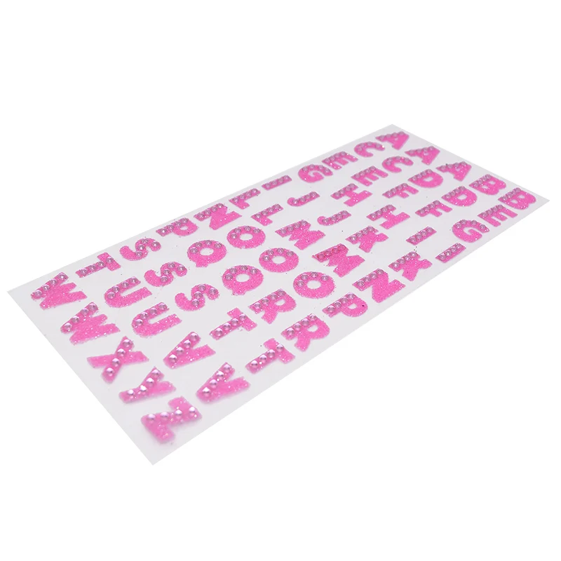 1 Sheet Glitter Alphabet Letter RhinestonesStickers Self Adhesive Gold/silver Words Stick On Scrapbooking DIY Handmade Book Deco