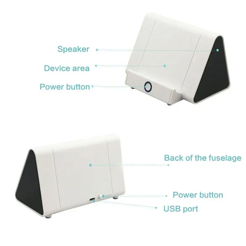 Portable Wireless Induction Speaker Auto-sensing Speakers Mobile Phone Stand Mini Sound Box Audio Sensors Super Bass Loudspeaker