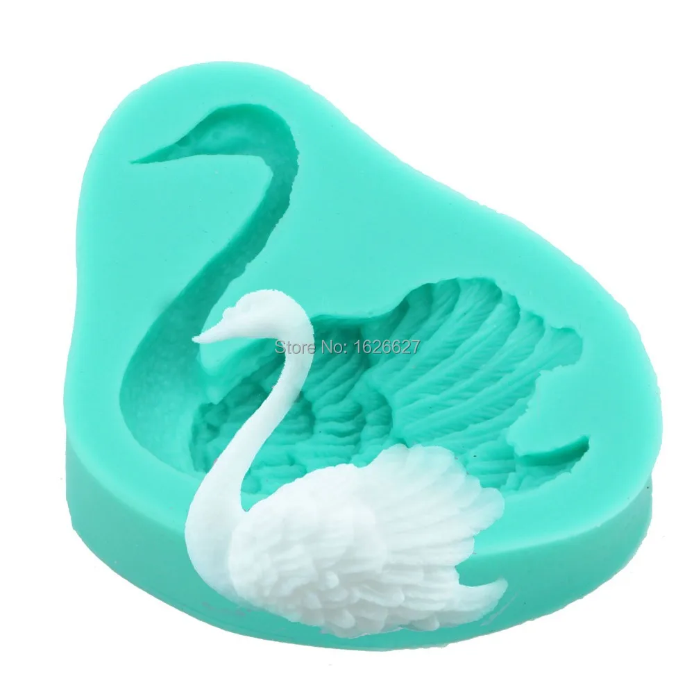 Форма силиконовая пищевой 3D Лебедь инструменты для украшения тортов из мастики