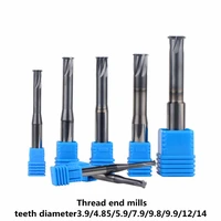 carbide thread end mills d3 94 855 97 99 89 91214 thread mills thread milling cutter with tialn coating free shipping