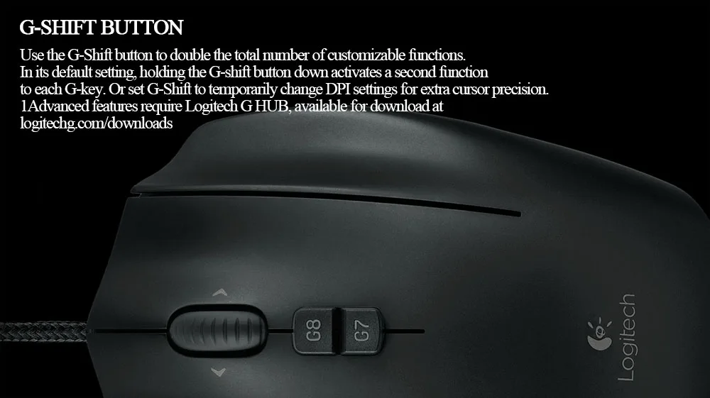 Игровая мышь logitech G600 MMO проводная мышь от logitech с 8200 dpi Opticali Подлинная для overwatch DOTA PUBG для мыши геймера