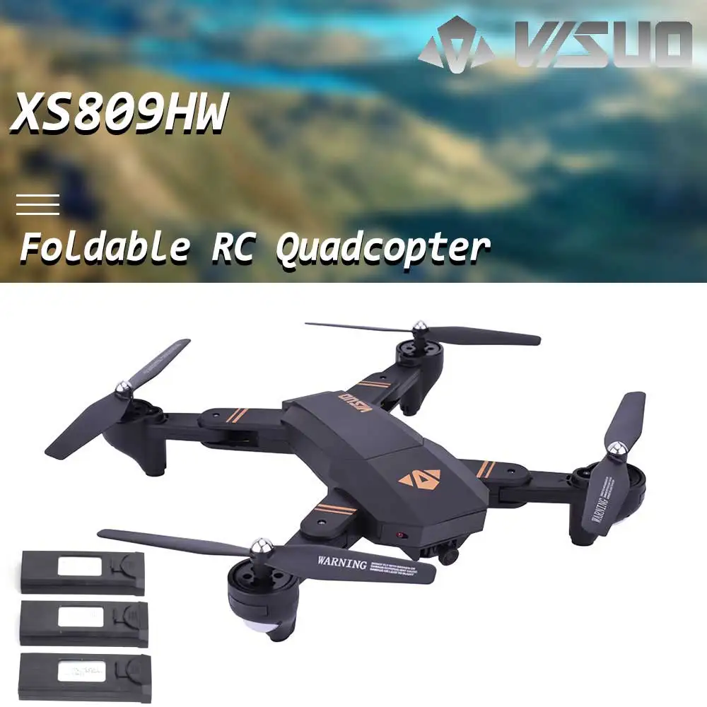 Складной Дрон VISUO XS809HW с широкоугольной HD камерой 720P Wi Fi FPV режим удержания высоты