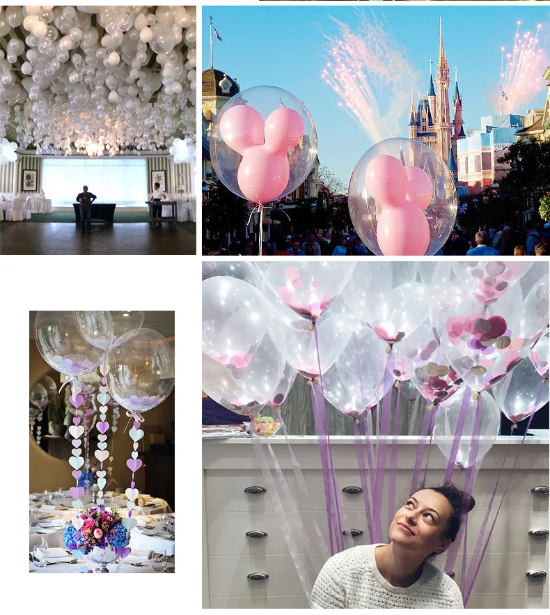 8 шт 18 дюймов высокая прозрачность латексные воздушные шарики для гелия