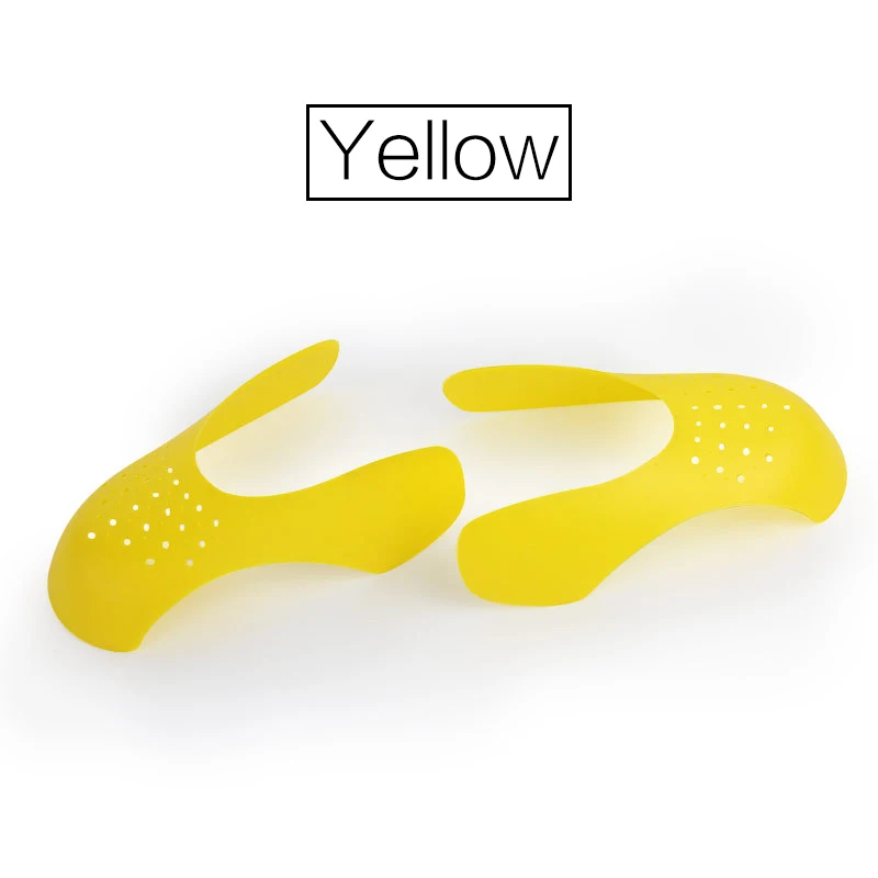 Yellow L size 41-45 Обувь щитки для кроссовок противосминаемый сморщенный складной трещины обуви поддержка носок кепка спортивная шаровая обувь носилки формирователь деревом - Цвет: Yellow L size 41-45