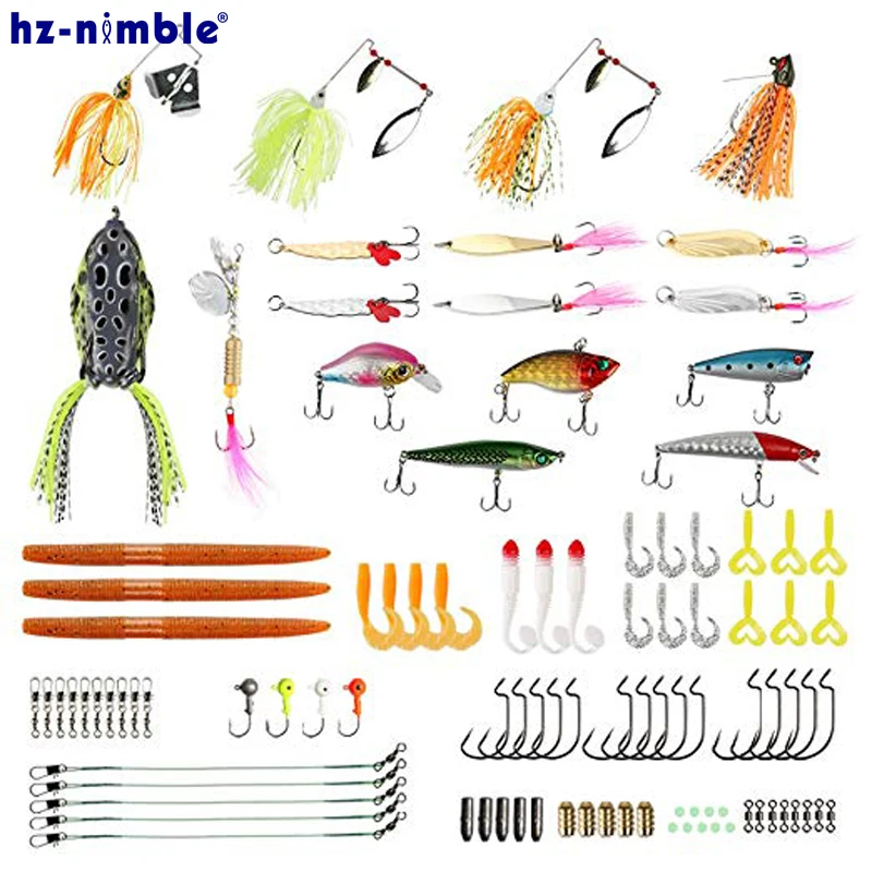 100 шт рыболовная приманка рыбалка Шестерни приманки комплект для баса форельные