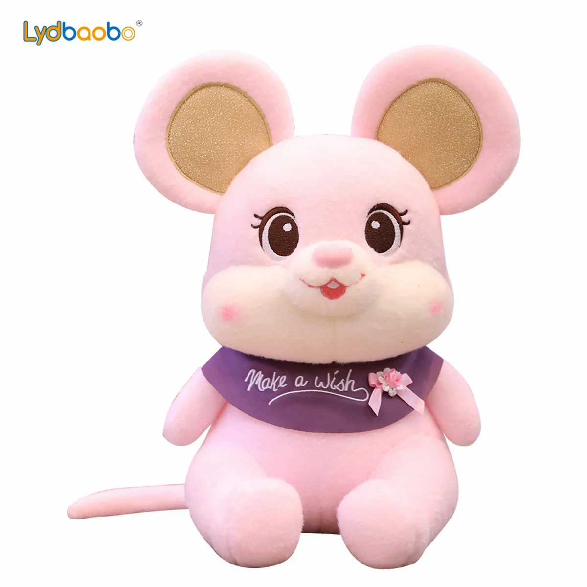1 шт., новинка, Kawaii mouse, плюшевая кукла, высокое качество, мягкая в ношении мышь, фигурки животных игрушечные, детские подарки на день рождения, Рождество