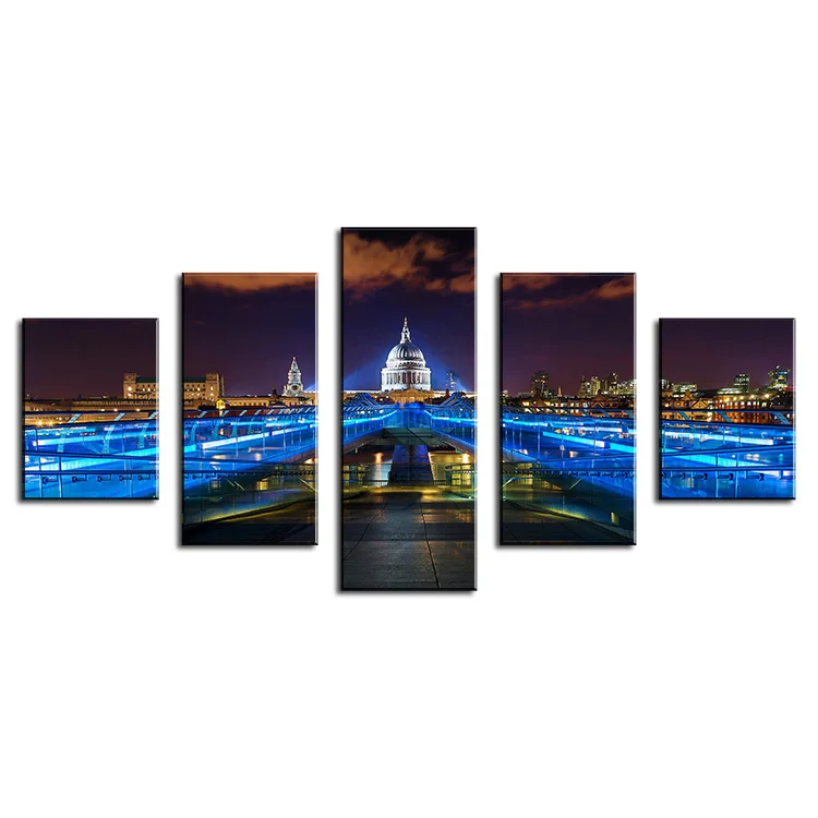 

No Frame 5 Pieces london landscape Oil Painting Printed for Home Decor Wall Decor