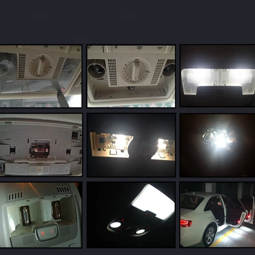 Новинка 1 шт. 12 SMD 5050 светодиодный чистый белый купол гирлянда CANBUS Ошибка интерьер