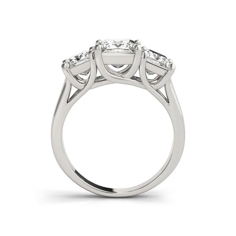 AINUOSHI 925 стерлингового серебра для женщин обручальное кольцо 1.25ct принцесса вырезать три кольца камни юбилей прекрасные ювелирные изделия