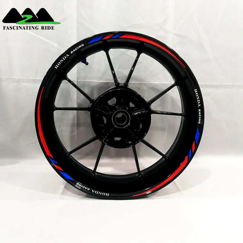 Для honda CBR1000RR 600R 300R CBR650F мотоциклы колеса наклейки водонепроницаемый Светоотражающие Обода наклейки передние и задние пользовательские внутренний обод