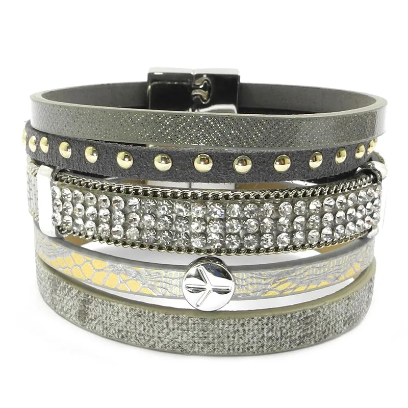 Летние кожаные браслеты WELLMORE 4 цвета 3 размера очаровательные для женщин