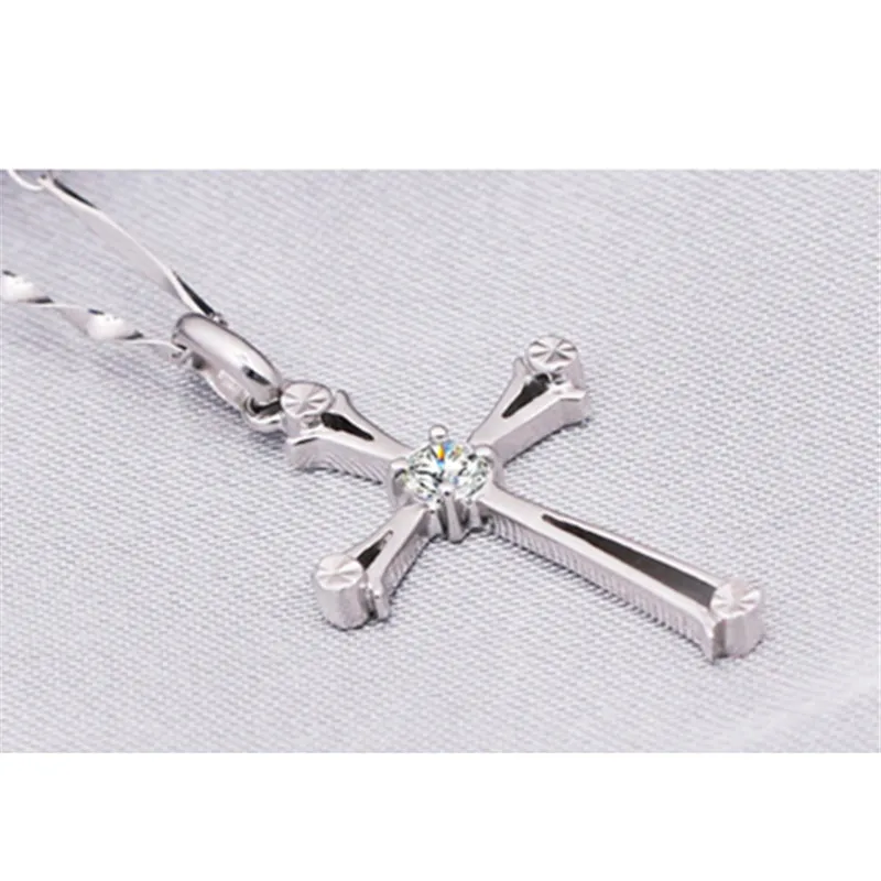 Модный Крест Кулон Элегантный кристалл ожерелье кулон для женщин ювелирные