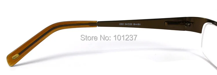 new High Quality men metal Unique Half Frame Optical with spring hinge square frame Glasses acetate Temple | Аксессуары для одежды
