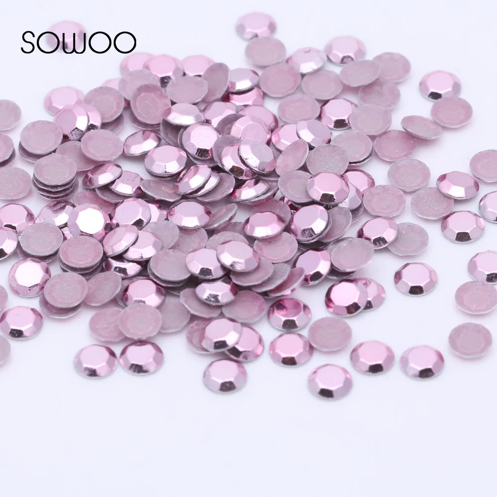 1440 шт./лот гвоздики без свинца с горячей фиксацией светло розового цвета оптом