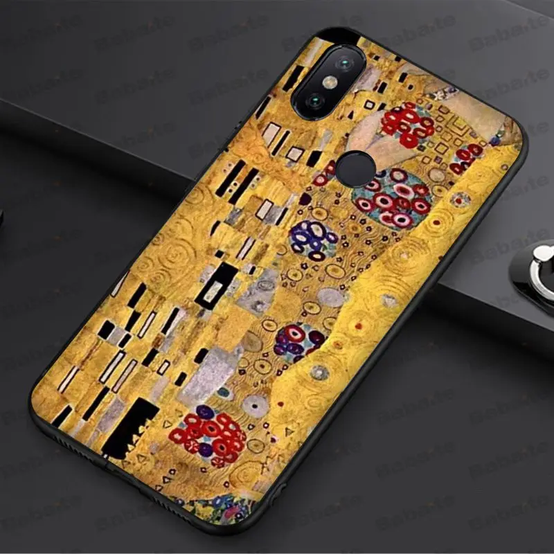 A12 Babaite Kiss by Gustav Klimt дизайн черный ТПУ мягкий чехол для телефона redmi 5 plus 5A 6pro 4X note5A note4x note7 6A чехол - Цвет: A12