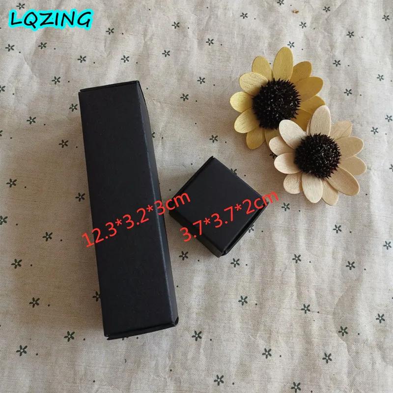 3 7*3 7*2 см переработанные картонные подарочные коробки/черные упаковочные