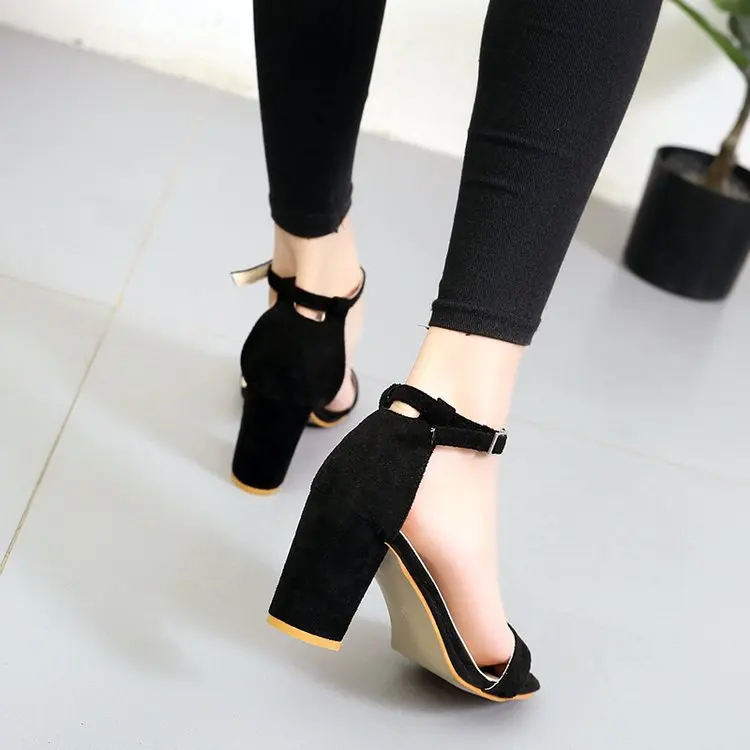 Women Pumps High Heels Summer Shoes Square Heel Sandals Ladies Woman Sandalie Block Comfort Female | Обувь