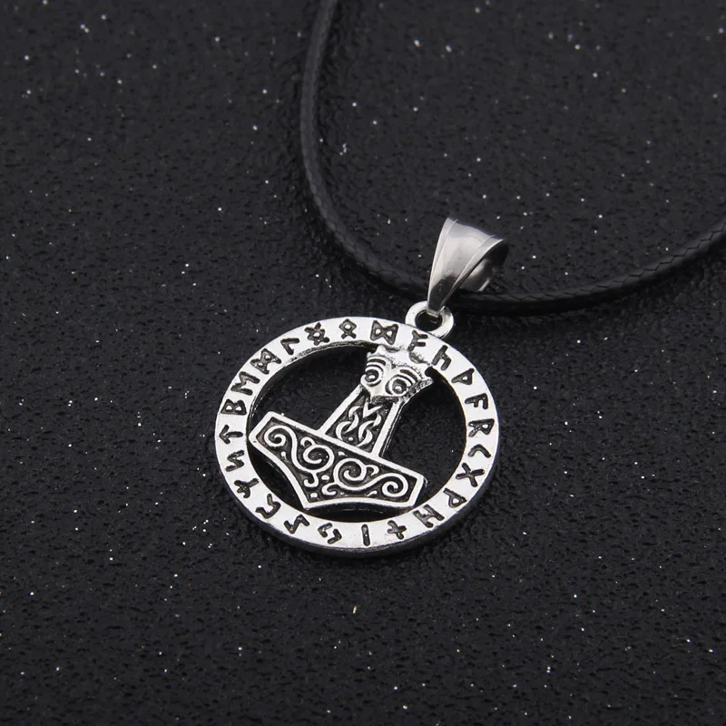 Дропшиппинг античное серебро сплав молоток Тора кулон ожерелье из нержавеющей