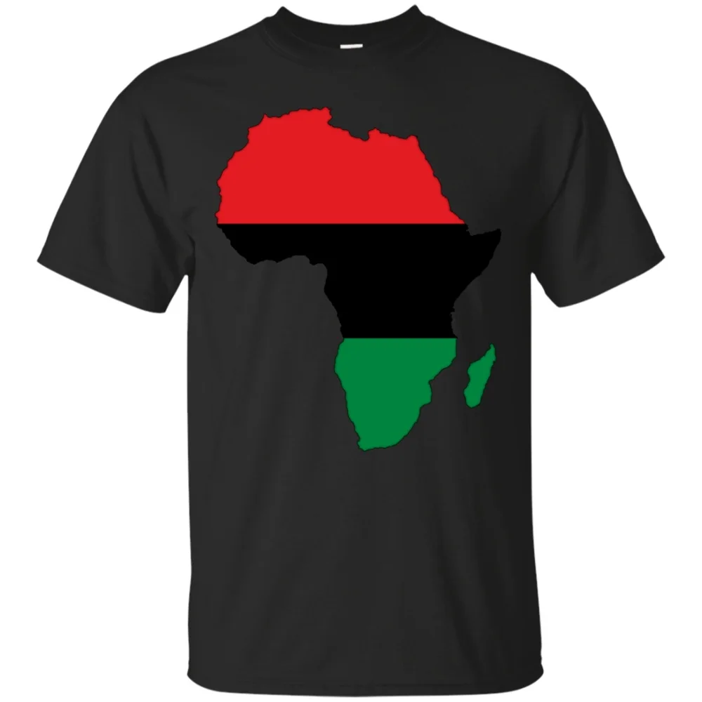Pan Africa Flag and Contour Pride Футболка с флагом и континентом Новинка Лето 2019|Мужские