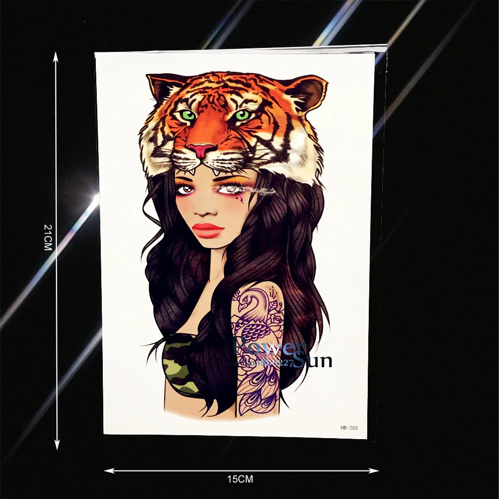 Сексуальное племя девушка временная татуировка наклейка поддельные голова