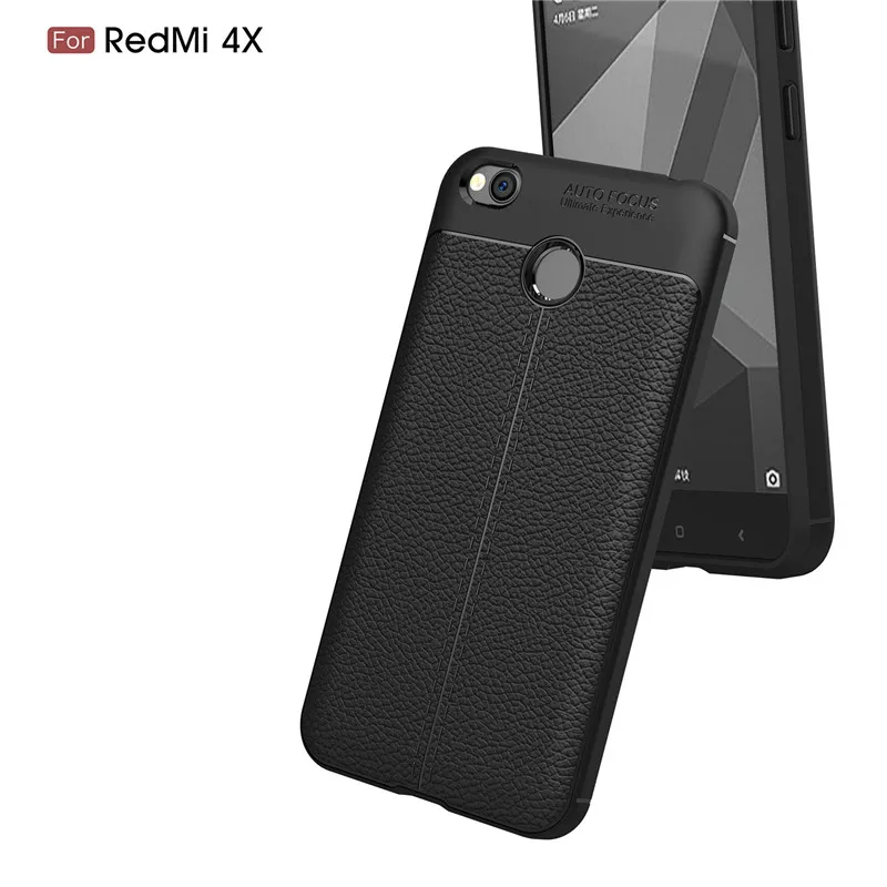 Роскошный тонкий мягкий силиконовый чехол для Xiaomi Redmi 4X кожаный из ТПУ | Мобильные