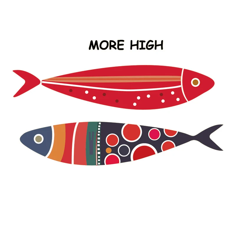 Рыба теплопередачи железа на заплатки для джинс футболка DIY ремесло наклейки