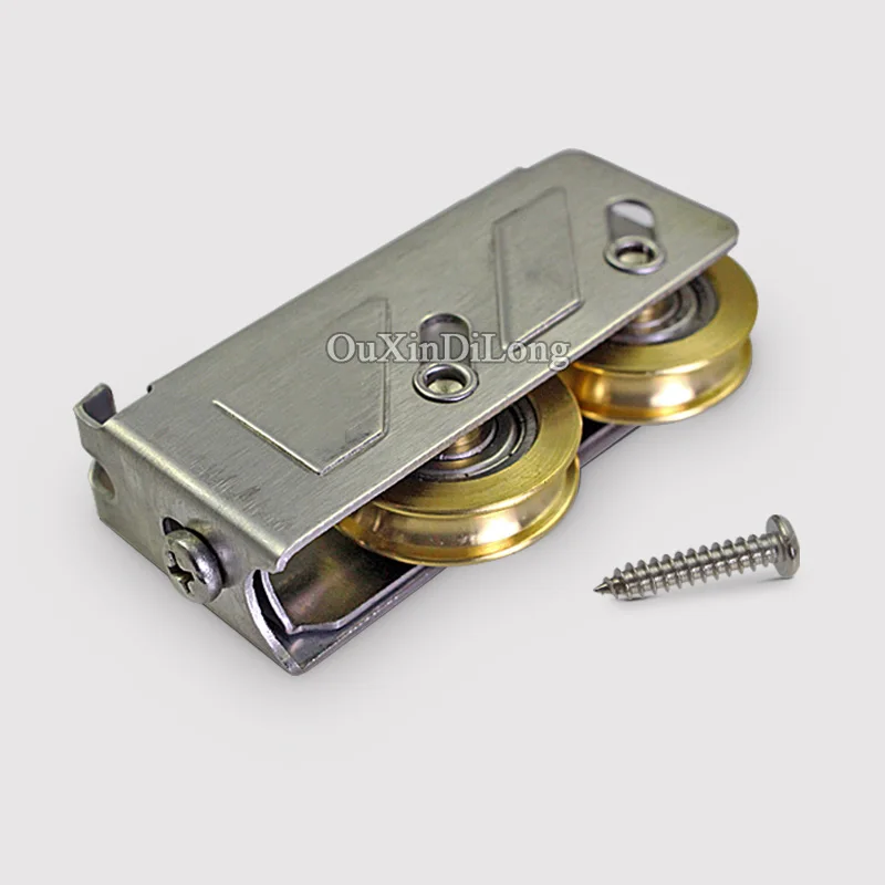 Ролики для дверей и окон из алюминиевого сплава 4 шт./лот тип 888 двойные латунные