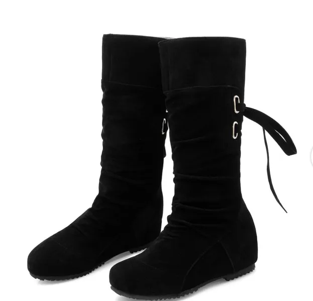 Большие размеры 34-52; стильные женские ботфорты до бедра; femininas; botas masculina zapatos mujer chaussure femme; 506 - Цвет: Черный