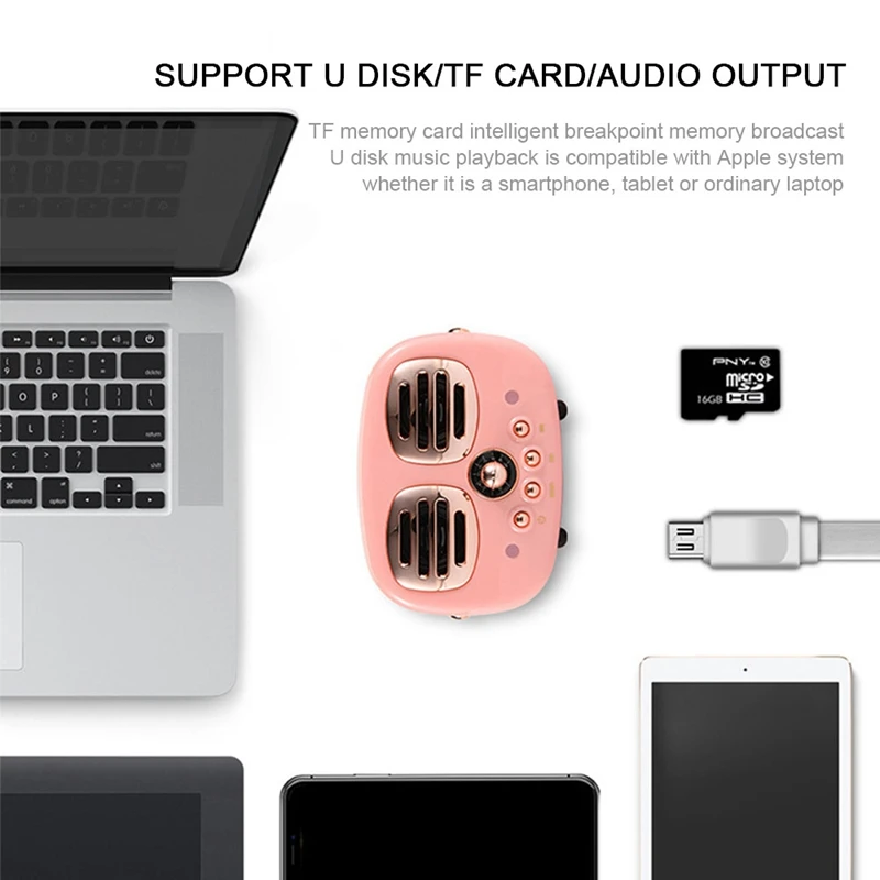 Беспроводной Bluetooth Динамик HM12 бас Портативный открытый двойной Loudpeaker карты
