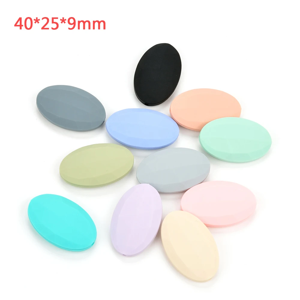 Силиконовые бусины LOFCA 5 шт./лот без БФА Плоские Овальные круглые детские зубные