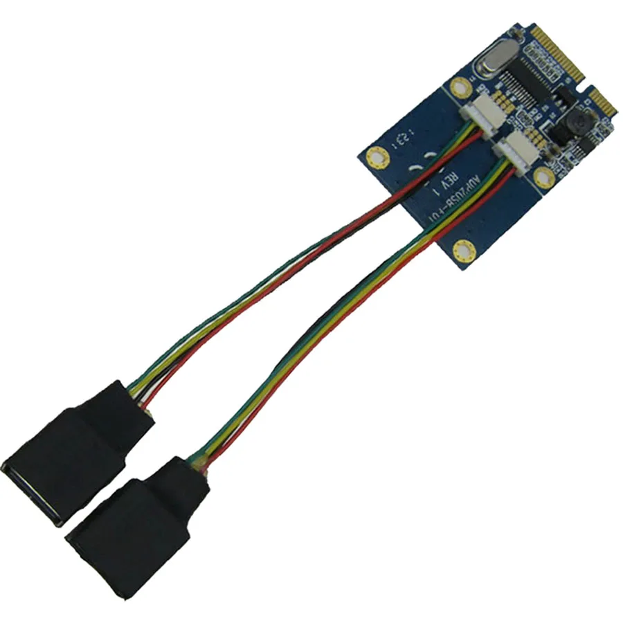 Mini PCI e к двойному USB 5pin адаптеру mpcie в 2 портах USB2.0 конвертерная карта ADP02401|pci-e to