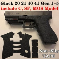 non slip texture rubber grip wrap tape glove for glock 20 21 sf 40 41 mos pistol gun handle frame magwell magazine accessories