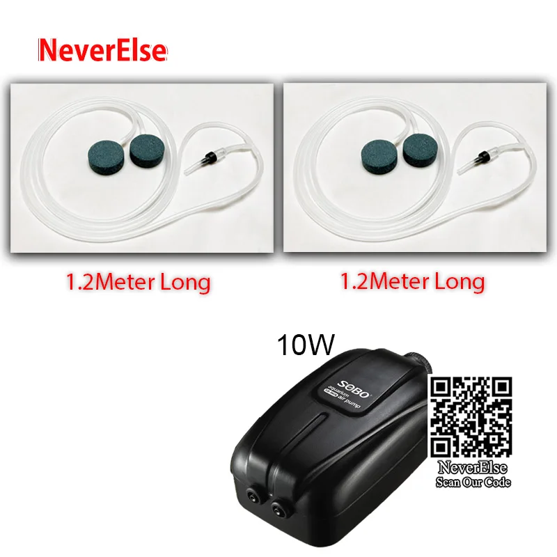 10W Solution2 Бесшумный Регулируемый внешний воздушный компрессор кислородный насос с воздушным каменным шлангом для аквариума аксессуар для аквариума один двойной выход - Цвет: 10W Solution2