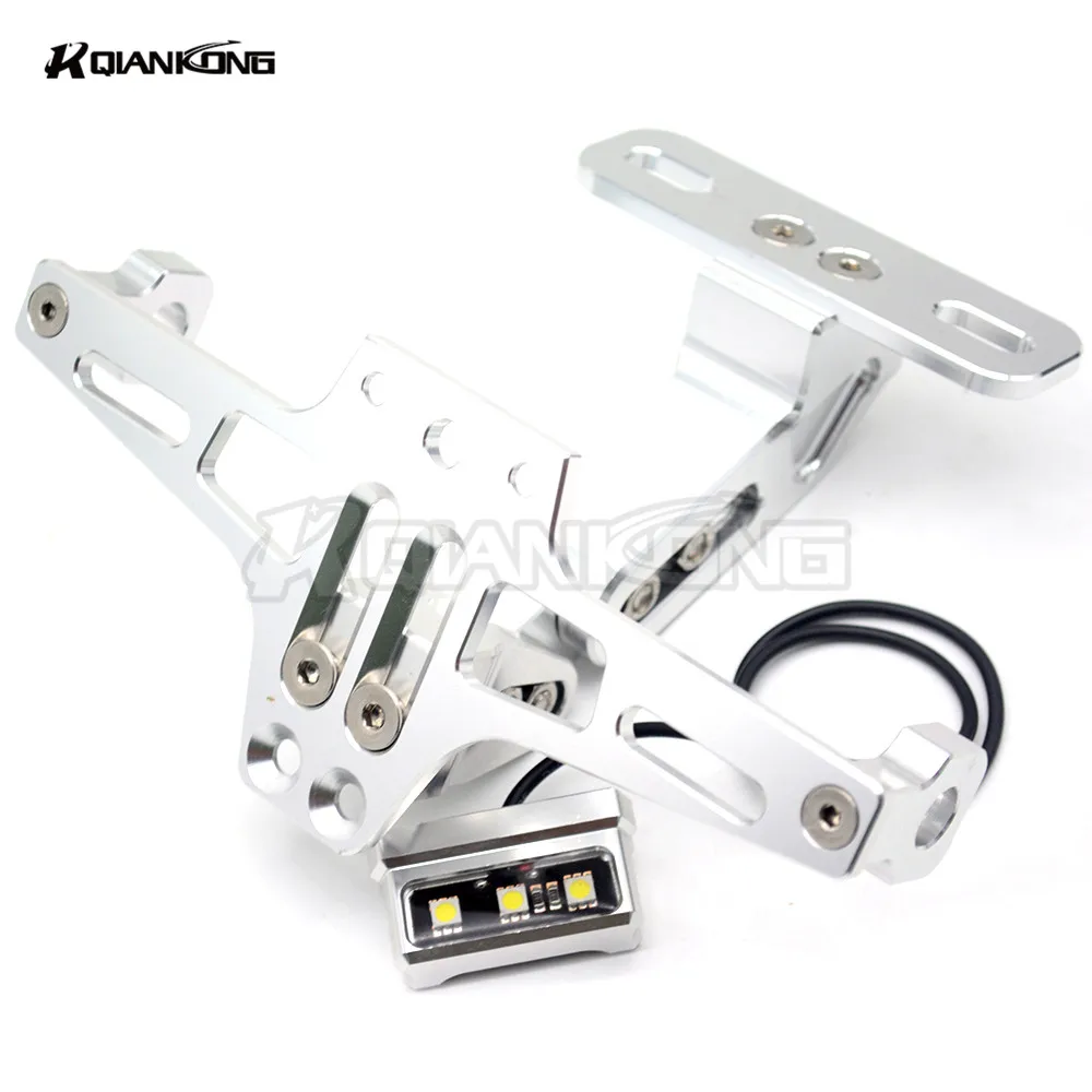 R QIANKONG Fender Eliminator Registration Plate Bracket License Holder LED Light For BMW R1200GS F800R S1000RR HP4 K1200S | Автомобили и
