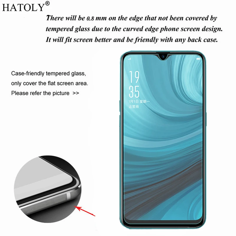 Pel&iacute;cula de vidrio templado para OPPO A7, Protector de pantalla fino 9H HD, vidrio templado para OPPO A7, OPPO A7, 2 piezas-1