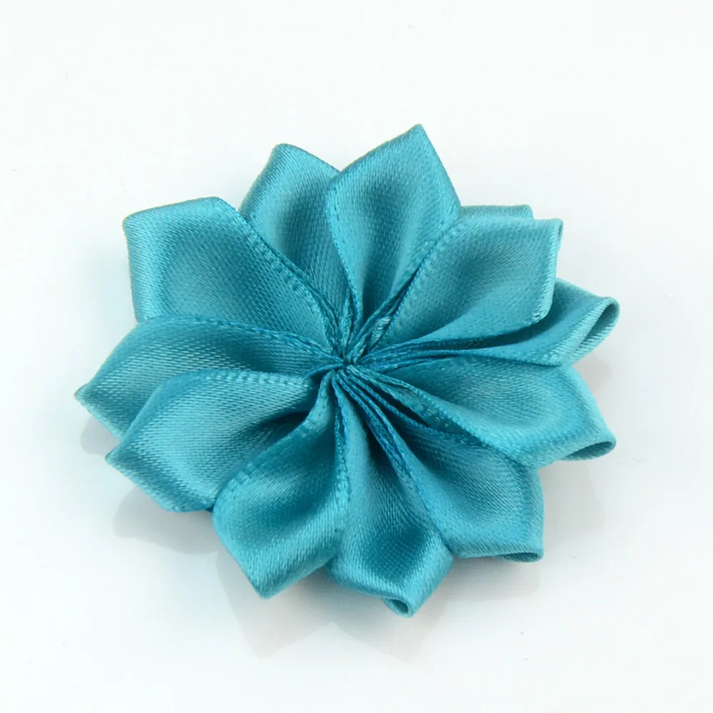 Оптовая продажа 1000 шт./лот 4 5 см маленькая атласная лента ткань цветок женская