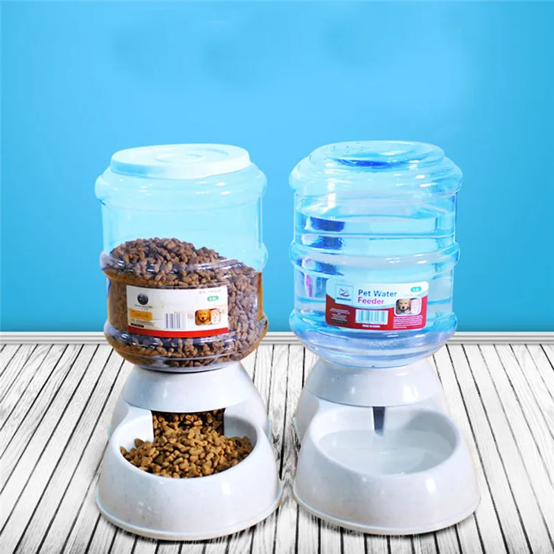 3.5L Pet Automatic Feeders Drinkers Animal Drinking Feeding Machine Water Food Bowl for pets | Дом и сад