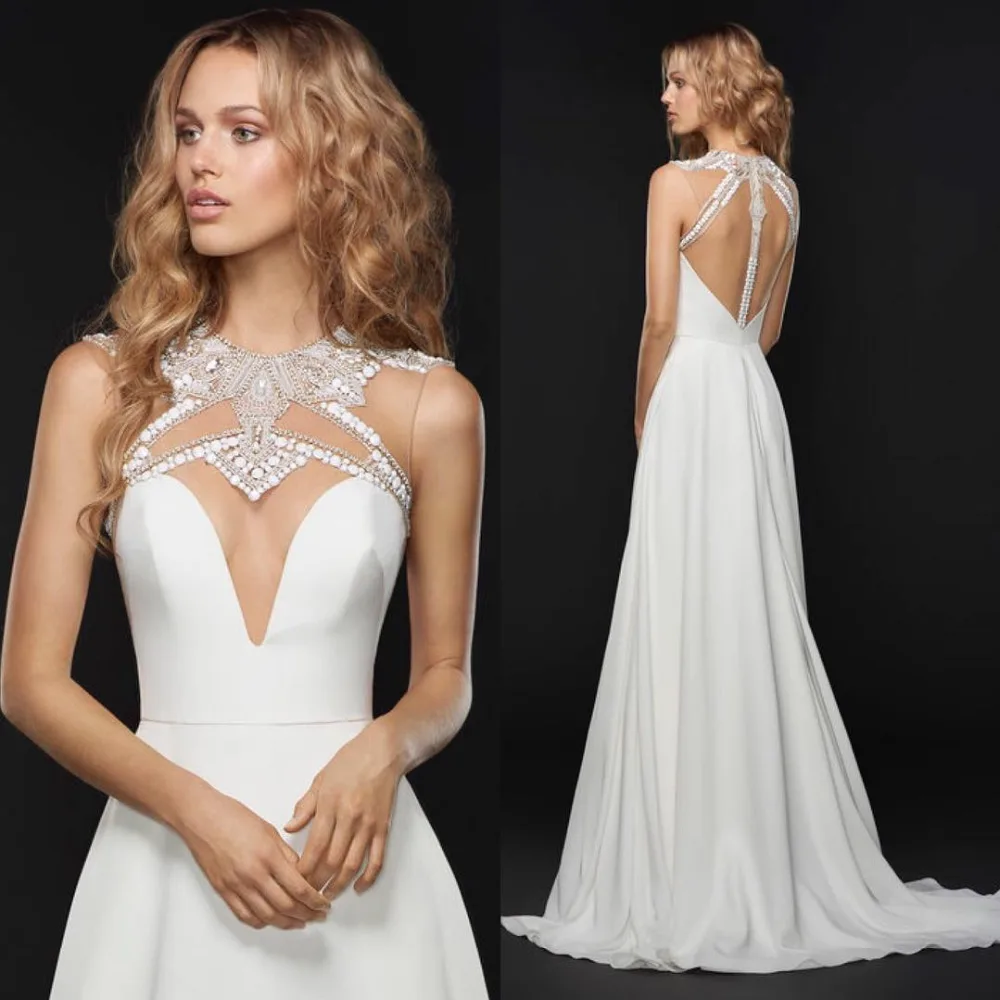 Роскошное Свадебное платье 2019 А силуэта высококачественное изготовленное на