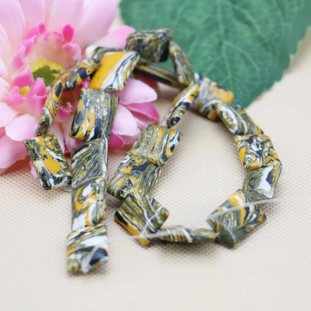 13*18 горячая Распродажа цветок желтый индейка камень свободные бусы