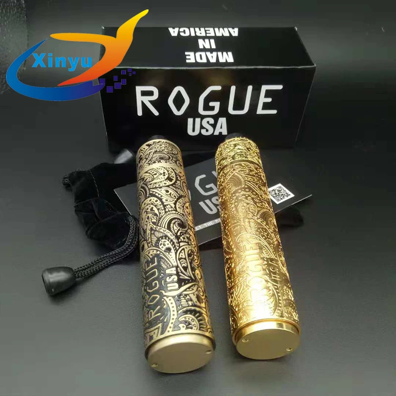Мод ROGUE механический мод аккумулятор 18650 красная медь/латунь 24 мм резная трубка