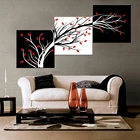 Домашнее украшение, настенный художественный постер, 3 панели, абстрактное дерево для гостиной, современные картины на холсте с HD печатью