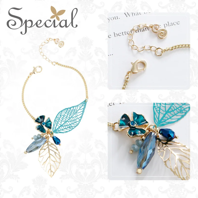 The SPECIAL New Fashion euramerican vintage style bracelet flower and leaf bracelets for women S1855C
