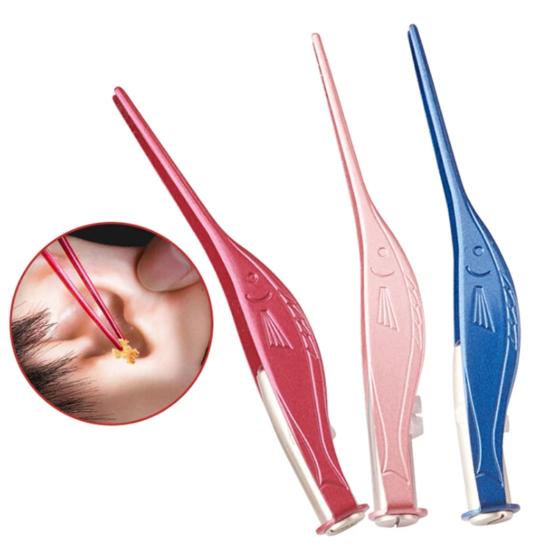 Ear Cleaner Tool LED Flashlight Earpick Wax Removal Tweezer Luminous Kids Curette Electric Cleaning Device New | Красота и здоровье