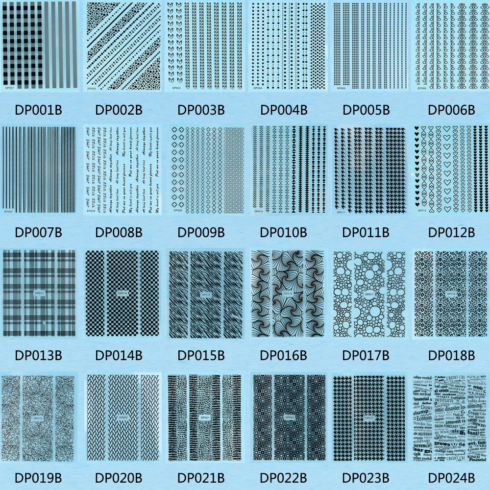 1 лист шикарные 3D Золотые белые серебряные черные сердца уши риса узор наклейки