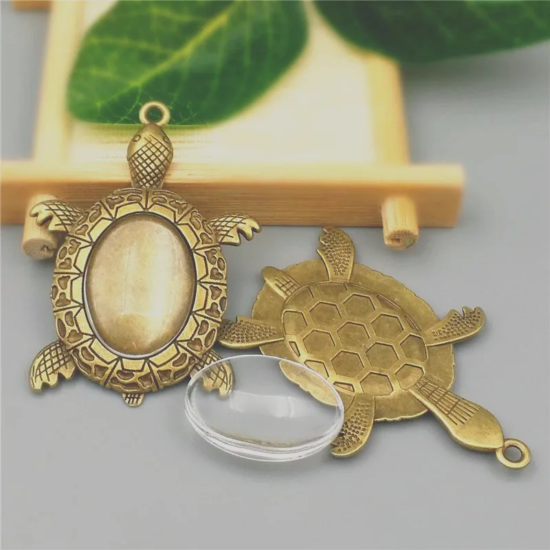 5 комплектов антикварные металлические овальные Подвески в виде морской