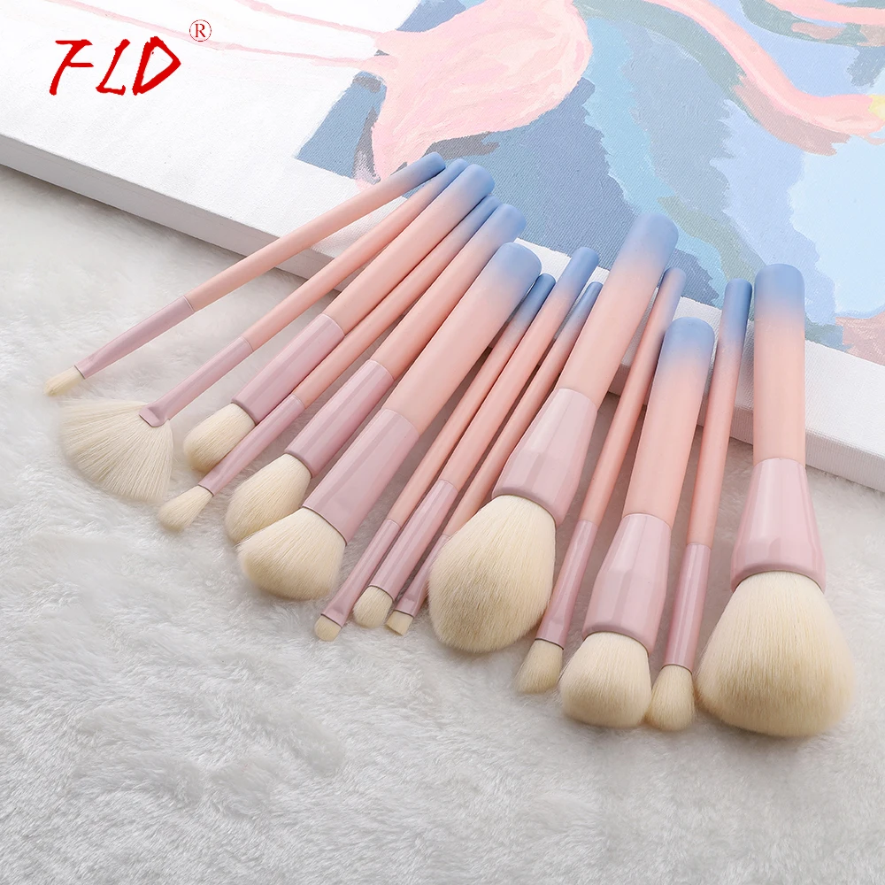 Профессиональная цветная Кисть для макияжа FLD набор кистей пудры глаз лица