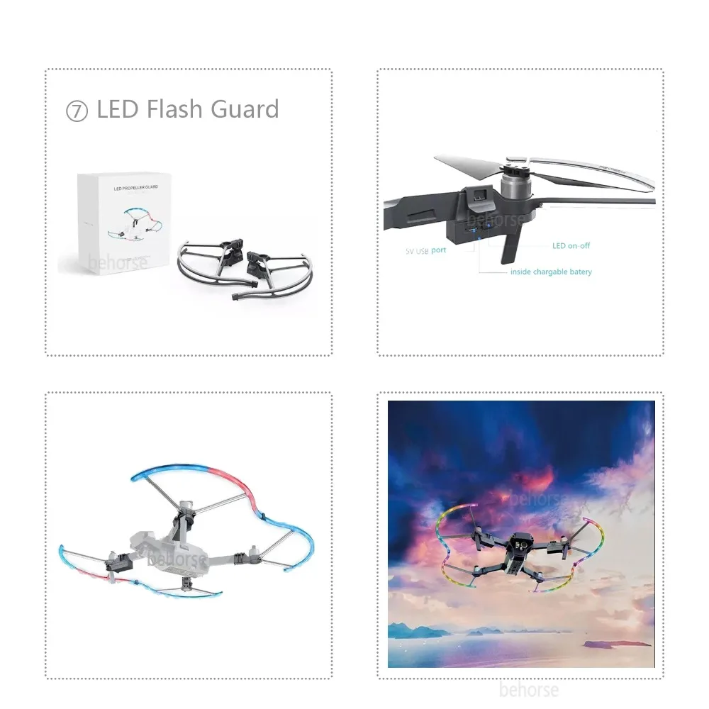 9 вариантов PGYTECH DJI Mavic Pro Аксессуары контроллер держатель планшета Пропеллер Защитный ремень крышка светодиодный светильник шасси