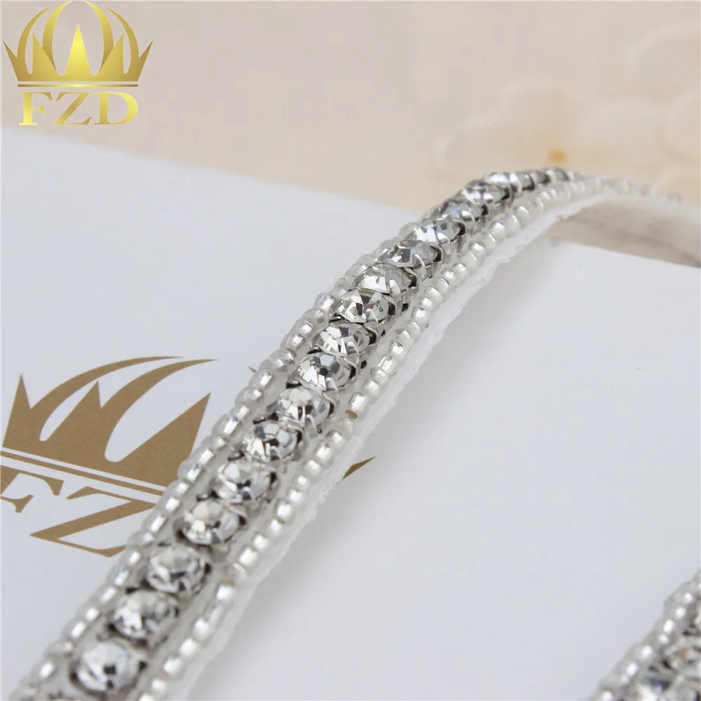 1 ярд одежды горный хрусталь отделка цепи кристалл аппликация двора железа на